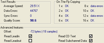 Freecom 32A Nero Advanced DAE Tests Results